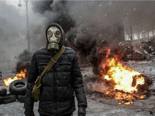 ukraine-protest-gas-mask-AFP